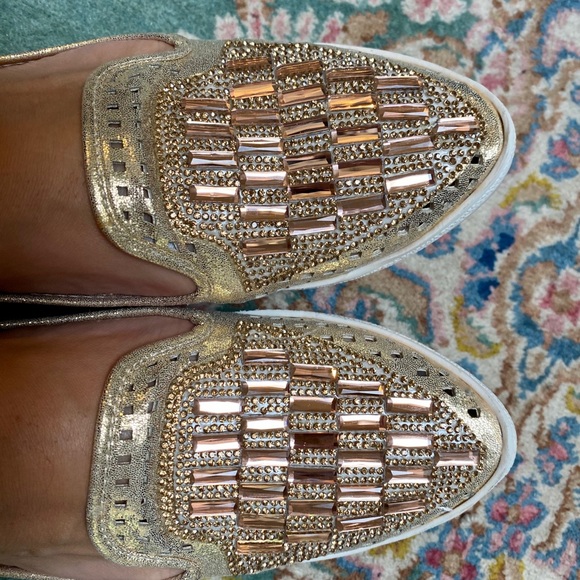 ⭐️Gold Gem Slip on Shoes Chic by Lady Couture⭐️ - Picture 2 of 8